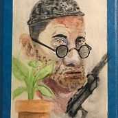 Leon the professional. Traditional illustration, and Watercolor Painting project by Lucas López - 04.29.2020