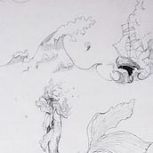 A Retelling of The Little Mermaid . Artistic Drawing, Character Design, Drawing, Sketching, Stor, telling, and Watercolor Painting project by Jeanette Rath - 04.29.2020