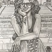 Ju Bonet - Portrait. Un proyecto de Arte urbano, Dibujo, Dibujo a lápiz, Dibujo artístico, Dibujo de Retrato, Dibujo realista e Ilustración tradicional de Diego Pereira - 29.04.2020
