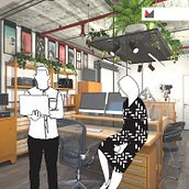 Projeto Sala Cria. Un proyecto de 3D, Arquitectura, Decoración de interiores, Retail Design, Diseño de interiores y Modelado 3D de MICRA arquitetura - 30.04.2020