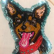 My project in Beaded Embroidery Portraits course. Een project van Borduurwerk van Marcus Cruz Sanchez - 30.04.2020