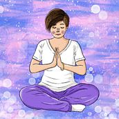 Meditación. Drawing, Traditional illustration, Digital Illustration, and Children's Illustration project by Roser Aguilera Bagur - 04.30.2020