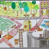 My 3rd attempt at this one! Find little people SO hard to draw - so have left them all out. Much happier. Memo to self - practise people!!. Traditional illustration, and Drawing project by Sandy Garfield - 05.08.2020