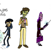 3 brujas oficinistas . Character Design project by Santiago Rodriguez - 09.14.2020