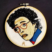 My project in Beaded Embroidery Portraits course. Een project van Craft, Sieradenontwerp y Beeldhouwwerk van daniela.arango.cano - 01.05.2020