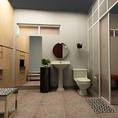 Diseño de interiores BAÑO. Un projet de 3D, Architecture d'intérieur, Décoration, Design , Design d'intérieur , et DIY de Lu Menss - 01.05.2020