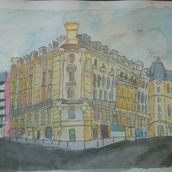 Mi Proyecto del curso: Dibujo arquitectónico con acuarela y tinta. Projekt z dziedziny  Architektura,  Sztuki piękne, Sketching, Kreat, wność,  R i sunek użytkownika dramilena82 - 01.05.2020