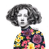Mi Proyecto del curso: Retrato con lápiz, técnicas de color y Photoshop. Un projet de Illustration traditionnelle, Beaux Arts, Dessin au cra, on, Dessin, Illustration numérique , et Dessin de portrait de Priscila Cassanello Kukulka - 16.05.2021