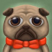Mr. Pugleton- My project in Digital Illustration with Procreate course. Un progetto di Illustrazione digitale e Illustrazione tradizionale di Mona McK - 01.05.2020