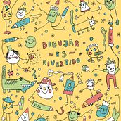 Dibujar es divertido. Children's Illustration project by Angie Juanto - 05.01.2020