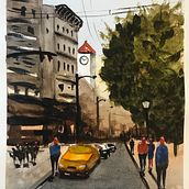 Mi Proyecto del curso: Paisajes urbanos en acuarela. Un progetto di Belle arti di Alexandra Casanova - 03.05.2020