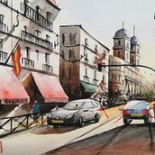 Mi Proyecto del curso: Paisajes urbanos en acuarela . % Martin Reuland tarafından hazırlanan Sokak Sanatı, Mimari İllüstras, on, Sulubo, Ve a Resim projesi - 05.14.2020