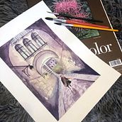 Mi Proyecto del curso: Paisajes urbanos en acuarela. Watercolor Painting project by Katherine Opitz - 05.02.2020