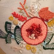 Mi Proyecto del curso: Técnicas avanzadas de bordado: puntadas y composiciones con volumen. Embroider, Textile Design, and Design project by simonetti_carola - 05.03.2020