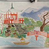 My project in Watercolor Illustration with Japanese Influence course. Ilustração tradicional projeto de laraturgut - 03.05.2020