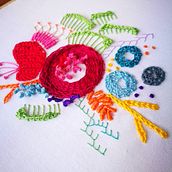 Mi Proyecto del curso: Técnicas avanzadas de bordado: puntadas y composiciones con volumen. Een project van Craft,  Beeldende kunst, Borduurwerk, Grafisch ontwerp y DIY van Verónica López - 03.05.2020