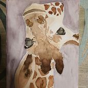 Jirafa Acuarela. Watercolor Painting project by sabela.rodriguez - 05.03.2020