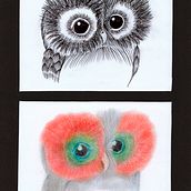 Owl. Pencil Drawing, and Traditional illustration project by Geisly Rodriguez - 05.03.2020
