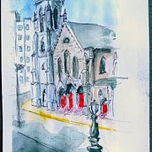 My project in Architectural Sketching with Watercolor and Ink course. Architecture, and Watercolor Painting project by matthew_franck - 05.03.2020
