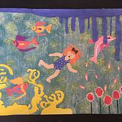 PUEBLO CON VISTAS AL MAR. Colagem e Ilustração infantil projeto de Montaña Montesinos - 21.05.2020