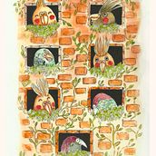 Bird love. Fine Arts, Drawing, and Watercolor Painting project by Jessie Rojas - 05.04.2020