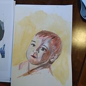 Mi Proyecto del curso: Retrato artístico en acuarela. Un proyecto de Bellas Artes de Tamara Caracol - 04.05.2020