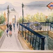 Mi Proyecto del curso: Paisajes urbanos en acuarela. Moncloa, Madrid.. Traditional illustration project by Maite Gallego López - 05.04.2020