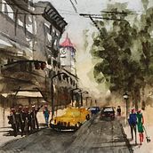 Mi Proyecto del curso: Paisajes urbanos en acuarela. Un progetto di Pittura ad acquerello di Ivan Salinas Chacón - 11.05.2020
