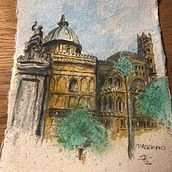 Palermo cathedral. Watercolor Painting project by Ed - 05.05.2020