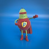 Meu projeto do curso: Desenho de personagens no Cinema 4D: do esboço à impressão 3D. Un proyecto de 3D de Marcio Gomes - 05.05.2020