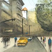 Mi Proyecto del curso: Paisajes urbanos en acuarela. Un progetto di Architettura e Pittura ad acquerello di Oscar Ramos - 03.05.2020