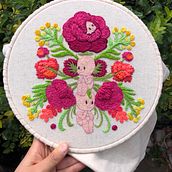 Tarde de primavera en cuarentena <3 Mi Proyecto del curso: Técnica de bordado con paso atrás. Un progetto di Ricamo di Mary Paullada - 05.05.2020