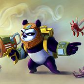 Panda Bear vs Little Monster. 2D Animation project by ejr_04 - 05.07.2020