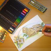 Postales de ciudades famosas. Drawing, Architectural Illustration & Ink Illustration project by Alina V. Stiefel - 12.07.2020