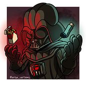 Darth Vader, progress. Un proyecto de Dibujo, Diseño de personajes, Ilustración tradicional e Ilustración digital de Marc Arisa Duran - 06.05.2020