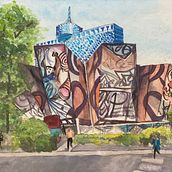 Mi Proyecto del curso: Paisajes urbanos en acuarela. Architecture, Street Art, and Watercolor Painting project by Gabriela Martínez - 05.06.2020