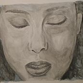 Ojos cerrados. Watercolor Painting project by Melanie - 05.06.2020