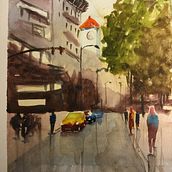 Mi Proyecto del curso: Paisajes urbanos en acuarela. Un projet de Art urbain de mcmassucco - 06.05.2020