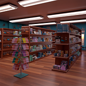 Tienda de souvenirs acuario.. 3D, 3D Modeling, and Architecture project by Alvaro Juarez - 05.03.2020