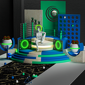 My project in Abstract Compositions with Cinema 4D course. 3D, 3D Design, Photo Retouching, and Graphic Design project by Chris Ivan Paquilit - 05.07.2020