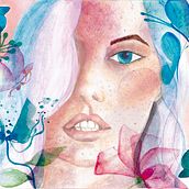 Mi Proyecto del curso: Retrato ilustrado en acuarela. Een project van  Artistieke tekening,  Portrettekening, Digitale tekening, Traditionele illustratie,  Botanische illustratie, Digitale illustratie y Aquarelschilderen van Candela DiVal - 07.05.2020