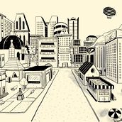 I miss walk in the city. Digital Illustration project by hpjp9 - 05.07.2020