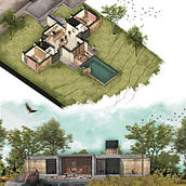 Casa DUO: Ilustración digital de proyectos arquitectónicos. Un proyecto de Arquitectura e Ilustración arquitectónica de joel balderas - 09.05.2020