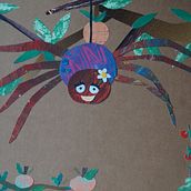 La araña Nemesia. Colección Cantos y cuentos de la hortaliza. De mi autoría.. Traditional illustration project by Isabel Padilla Ortiz - 05.24.2020