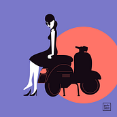 I love Vespa Ein Projekt aus dem Bereich Traditionelle Illustration von Pedro Meca - 08.05.2020