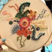 Mi Proyecto del curso: Técnicas avanzadas de bordado: puntadas y composiciones con volumen. Embroider project by Stephani - 05.08.2020