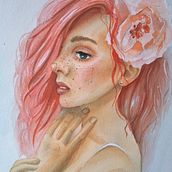 Mi Proyecto del curso: Retrato ilustrado en acuarela. Un projet de Aquarelle de Noelia Saiz - 08.05.2020