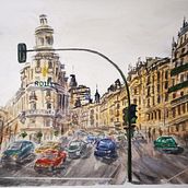 Gran Vía, Madrid. Een project van  Urban art van Joaquín Bueno Vaquerizo - 08.05.2020