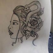 Meu projeto do curso: Tatuagem para principiantes. Tattoo Design, and Mobile Photograph project by cbeatrizp - 05.08.2020