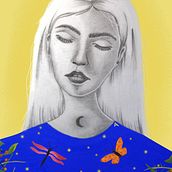 Mi Proyecto del curso: Retrato con lápiz, técnicas de color y Photoshop. Pencil Drawing, Portrait Drawing, and Traditional illustration project by Andrea Vivanco Peña - 05.09.2020
